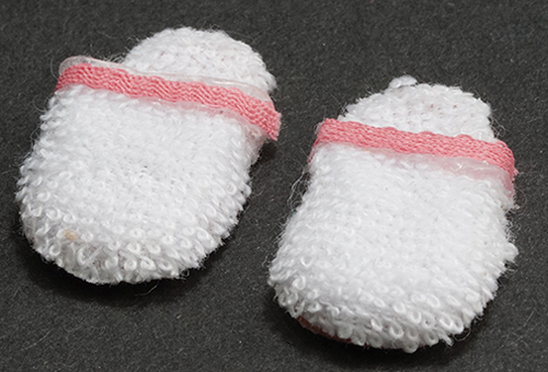 Women's Slippers White with Pink
